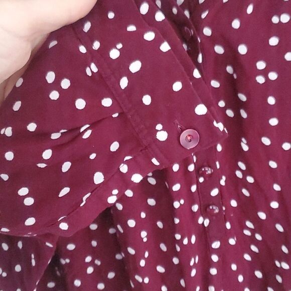 Anthropologie Maeve Maroon Top - Picture 3 of 10